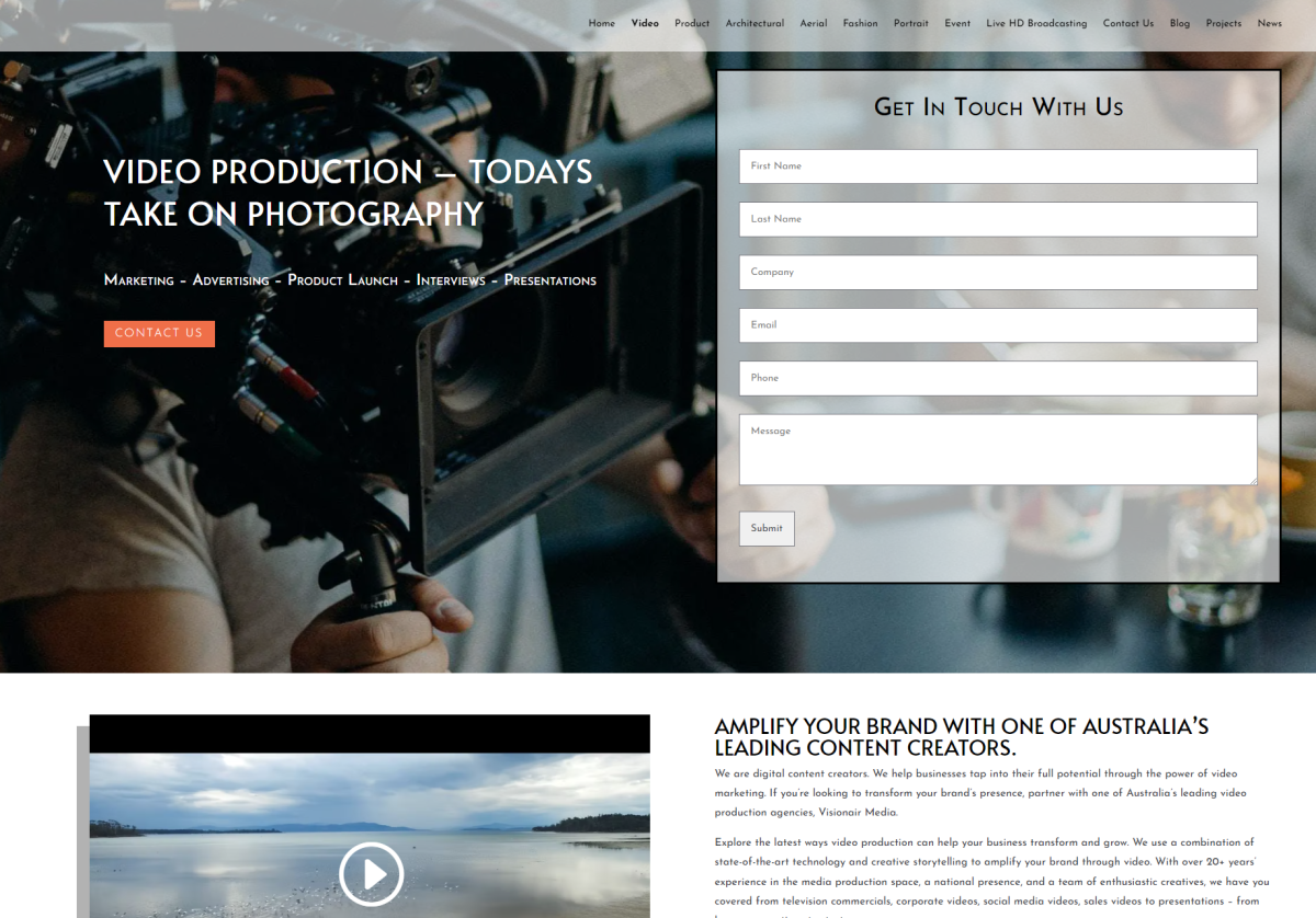 Video Production Page 